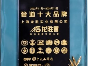 龍勝管榮獲2022-2024年度“管道十大品牌”稱號(hào)